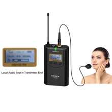 Microphone UHF 48 Channels 100m Working Distance Omni directional Wireless Lavalier Microphone for Smartphone Iphone Camera