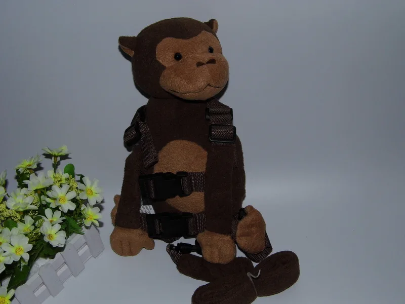 2 в 1 жгут Buddy коричневый обезьяна Бабий безопасности животных рюкзаки Bebe прогулки поводья малыша поводки GB-015