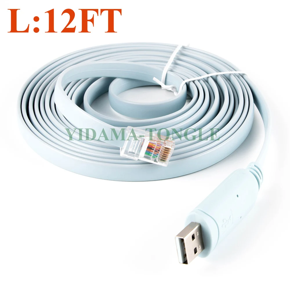 Дополнительный Длинный FTDI USB rs232 к RJ45 адаптер 12 футов конвертер модем консоль