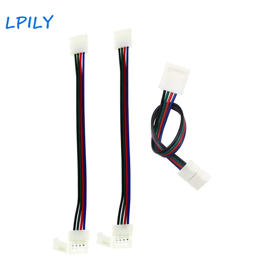 

10Pcs 20Pcs 30Pcs 40Pcs 50Pcs 4 Pin 5050 LED RGB Strip Extension Connector Cable Wire LED Strip Extension Cable For 10mm Strip