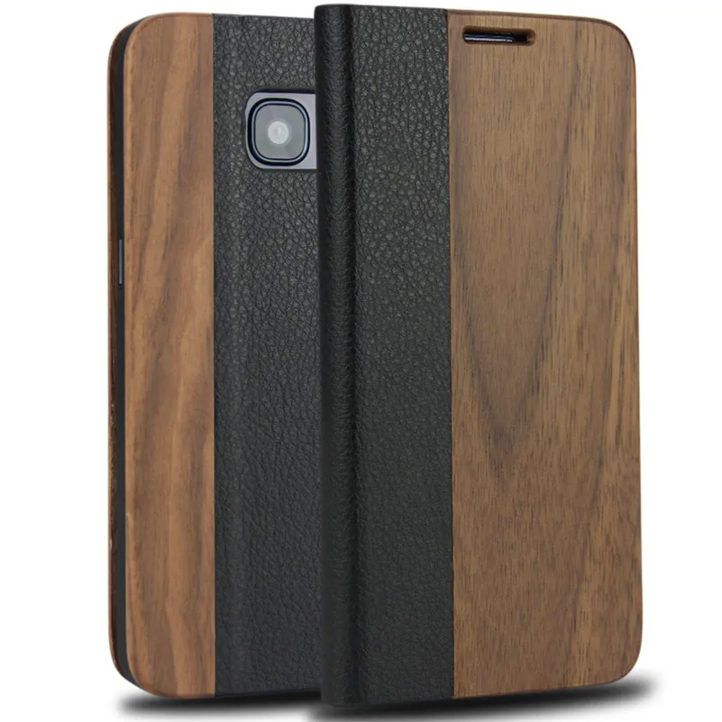 imágenes para Caso Del Tirón magnético Para Samsung Galaxy S7 borde De Madera Natural cubierta De Bambú con Cajas Del Teléfono de Cuero Genuino para la Galaxia S7 borde imágenes para Caso Del Tirón magnético Para Samsung Galaxy S7 borde De Madera Natural cubierta De Bambú con Cajas Del Teléfono de Cuero Genuino para la Galaxia S7 borde
