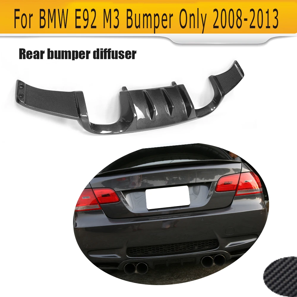 

Carbon Fiber Add On Rear bumper Lip Spoiler Diffuser For BMW E92 Coupe E93 Convertible M3 2008-2013 Non 4 Door