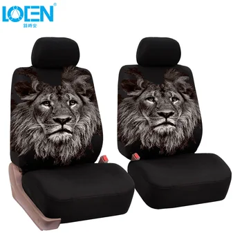 

LOEN 1 Set Four Season Lion Print Car Seat Cover Protection Universal Seat Protector Cushion Washable Car Styling Accessories