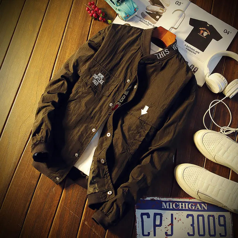 

Casual Solid Color Slim Fashion Baseball Brand Jacket New Spring Autumn Men's dropshipping top coat high-grade Clothing