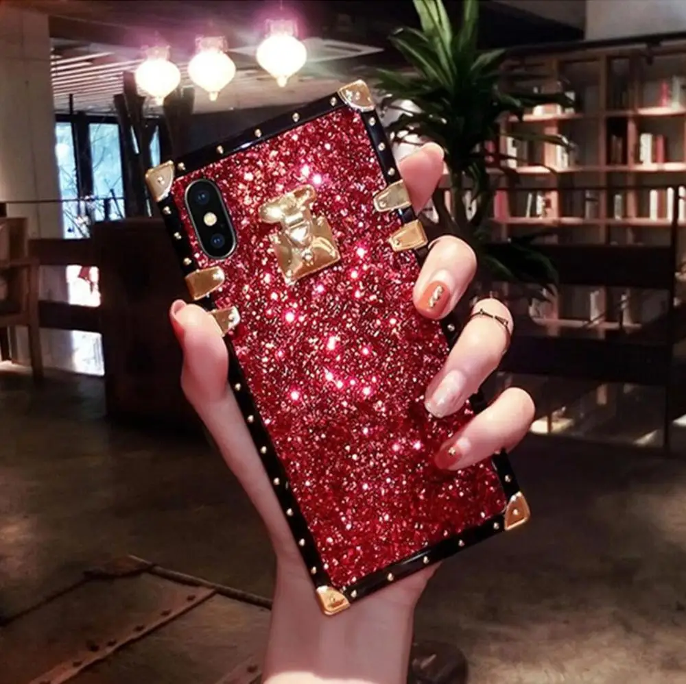 

Glitter Phone CaseNoble Fashion Lady Atmosphere Cases For iPhone 8 7 6 6S 6P 7P 8P XS XR X XSMax Soft TPU Silicone Cover