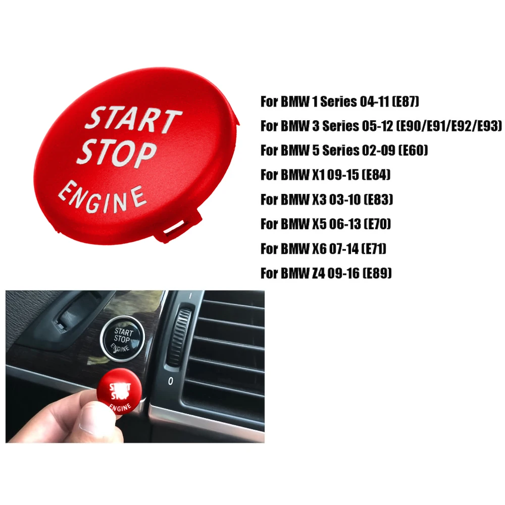 Красный для BMW E60 E90 E91 E89 E70 E71 Z4 X1 X5 X6 3/5 серии двигателя автомобиля кнопка старт/стоп