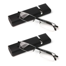 2 шт. легкие tr90 половинной оправой, оправа, очки для чтения, мужские и женские солнцезащитные очки, Oculos De Grau+ 1,0+ 1,5+ 2,0+ 2,5+ 3,0+ 3,5 YR058-1