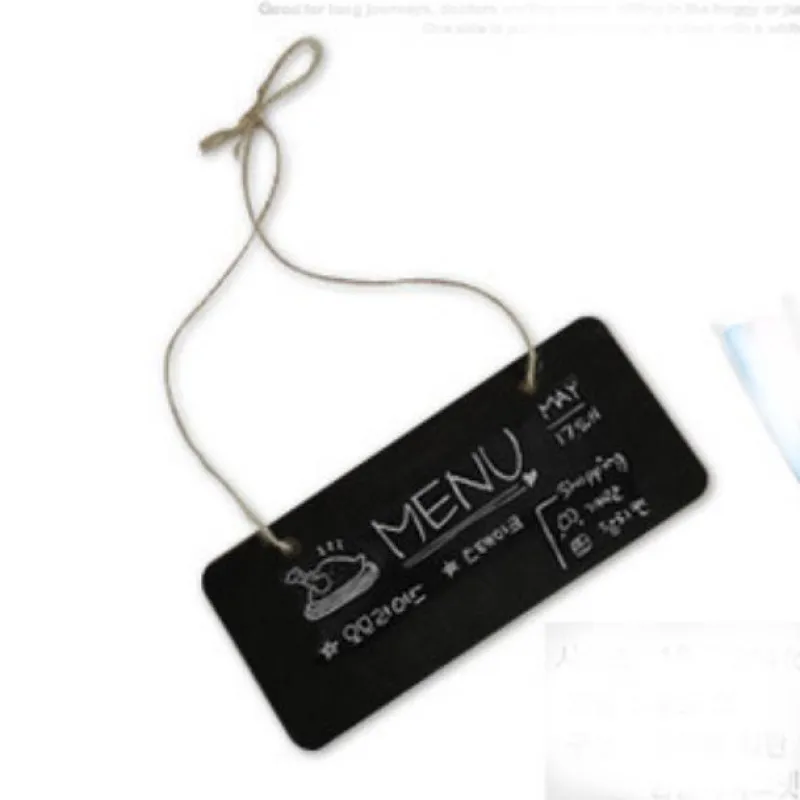 

18.5x8cm mini blackboard with hemp string message memo note board wedding party home decoration craft can be writed