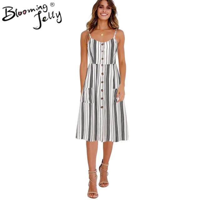 vertical striped summer dress