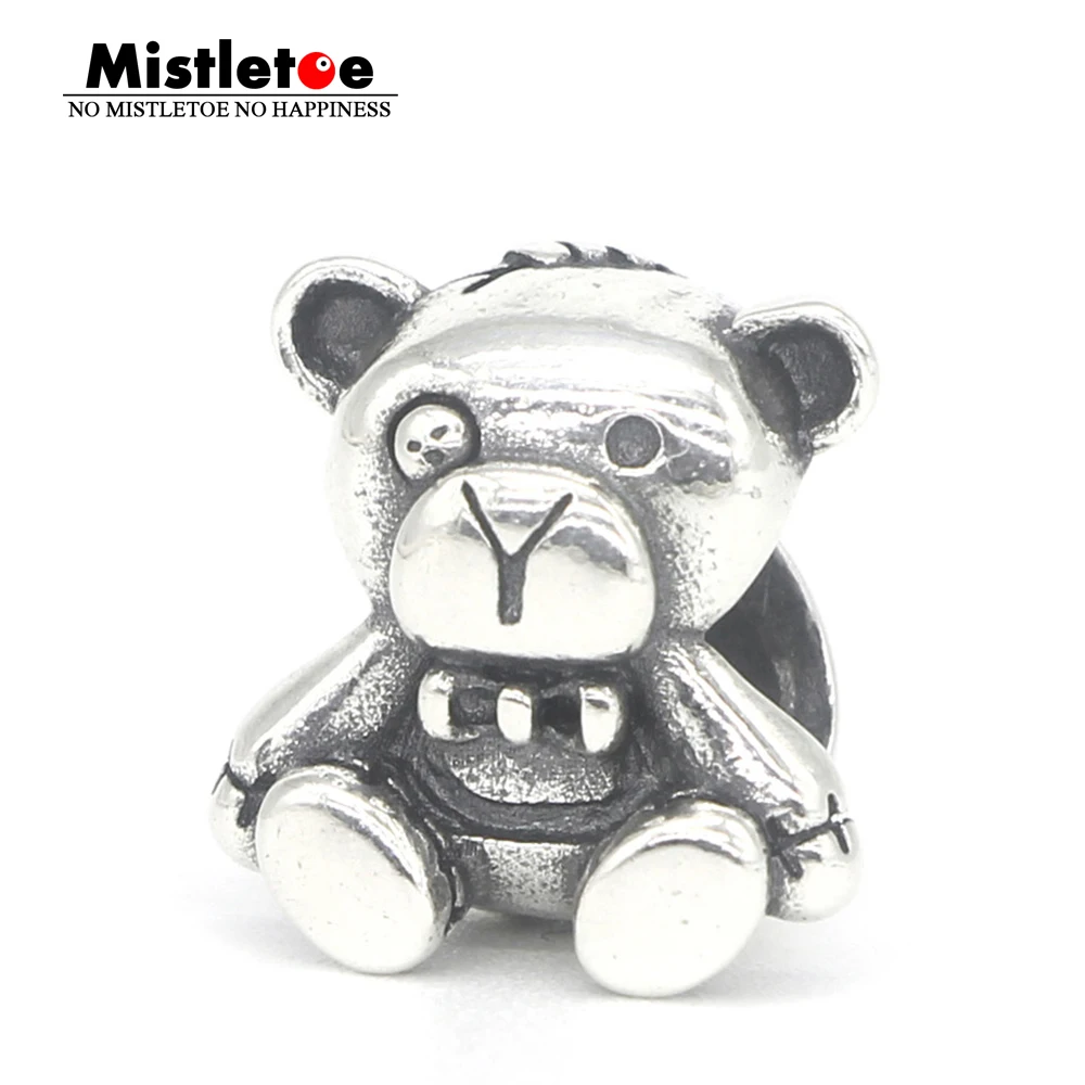 

Mistletoe Genuine 925 Sterling Silver Bear Hug Me Charm Bead Fit OHM Troll And Pan Bracelet Jewelry