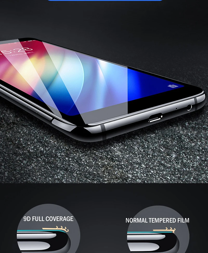 Закаленное защитное стекло 9D для iPhone 11 Pro Max XS XR X 8 7 6 6S Plus|Защитные стёкла и плёнки| |
