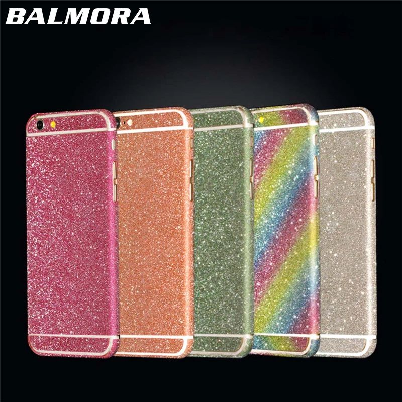 360 full cover giltter skin sticker for iPhone 6 6s 7 8 plus screen protector