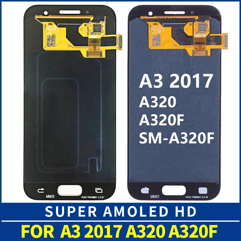 Оригинальный Super AMOLED экран 4 5 дюйма для Samsung Galaxy A3 2017 A320 A320M A320F ЖК дисплей