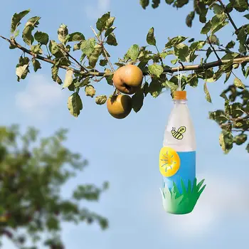 

10Pcs Mini Flower Shape Bee Collector Wasp Insects Funnel Killer Reusable PP Plastic Bottle Wasp Traps