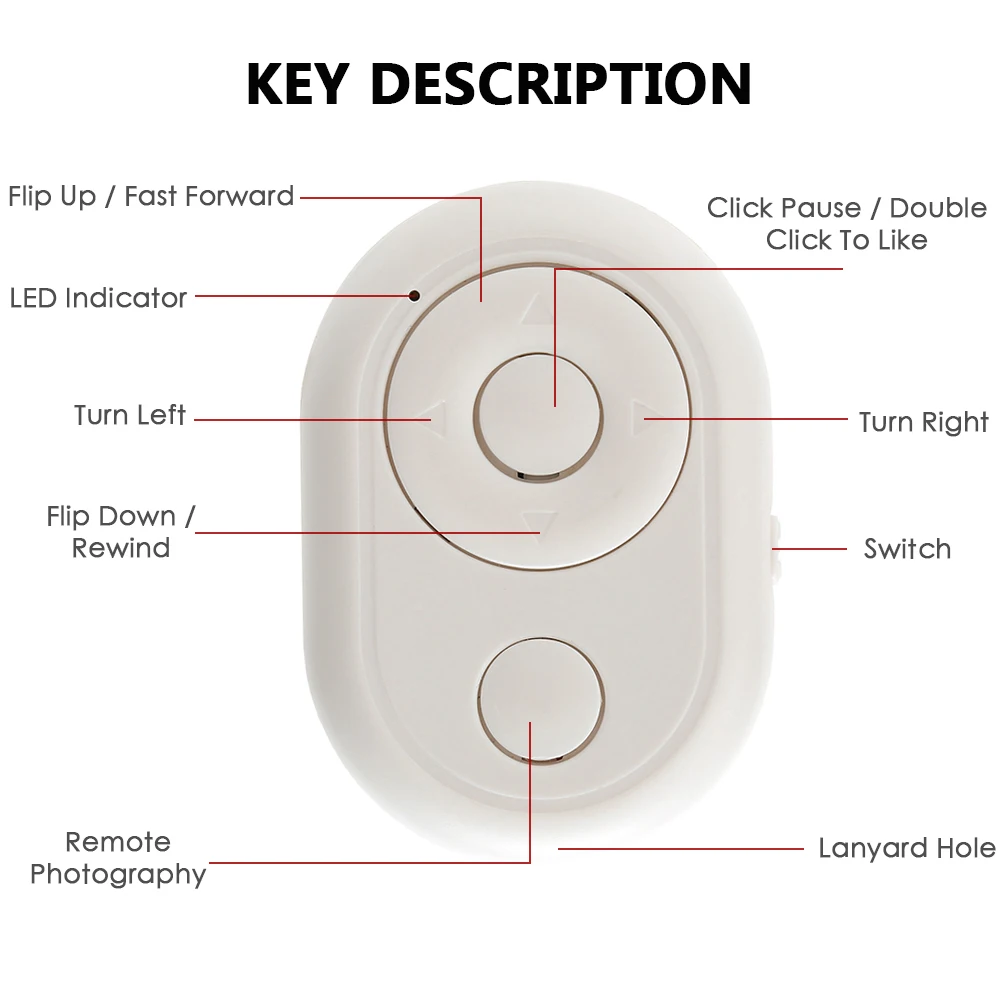 Bluetooth пульт дистанционного управления беспроводной пульт дистанционного управления Лер Автоспуск камера палка спуска затвора Bluetooth триггеры кнопка для IOS Android