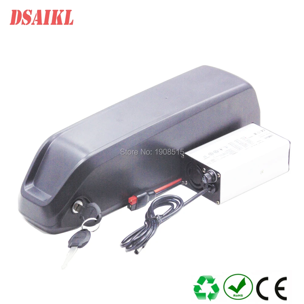 Good Offer for  1000W polly shark battery 52V 14Ah use brand new power cells ebike battery pack with 58.8V 2A charg