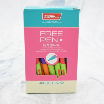 

96pcs bright candy color plastic ballpoint pen exclamation mark office ballpoint pen