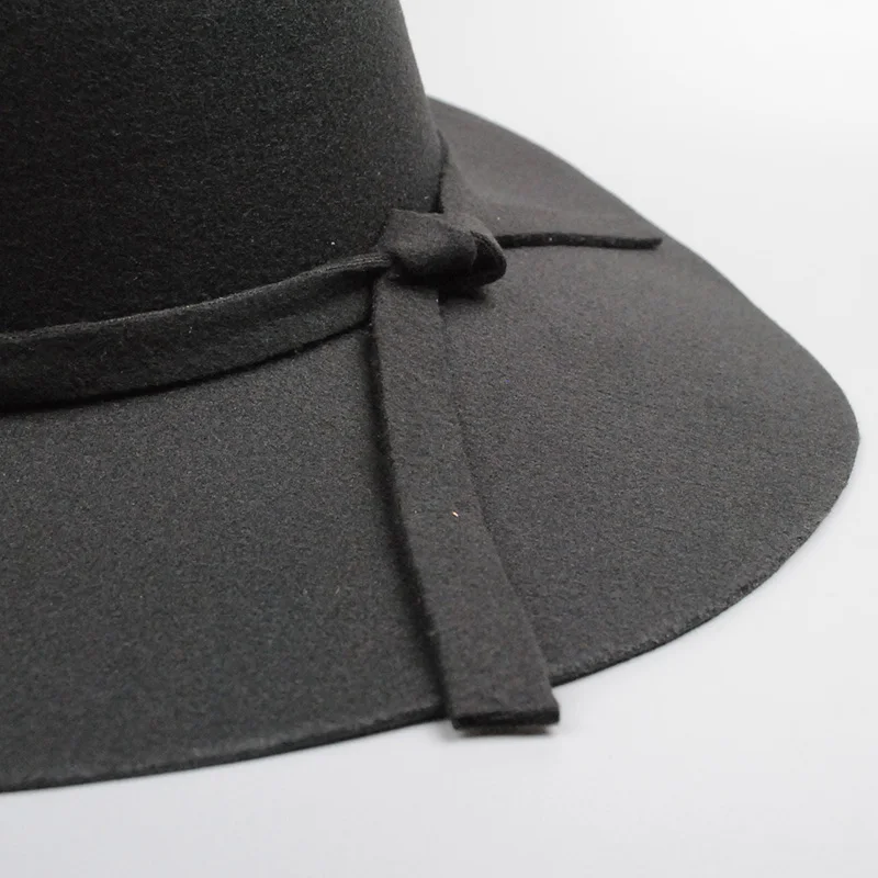 Women's Fashion Winter Fedora Hats with Vintage Bowler Jazz Style - Wide Brim Floppy Sun Beach Cashmere Church Caps image 6