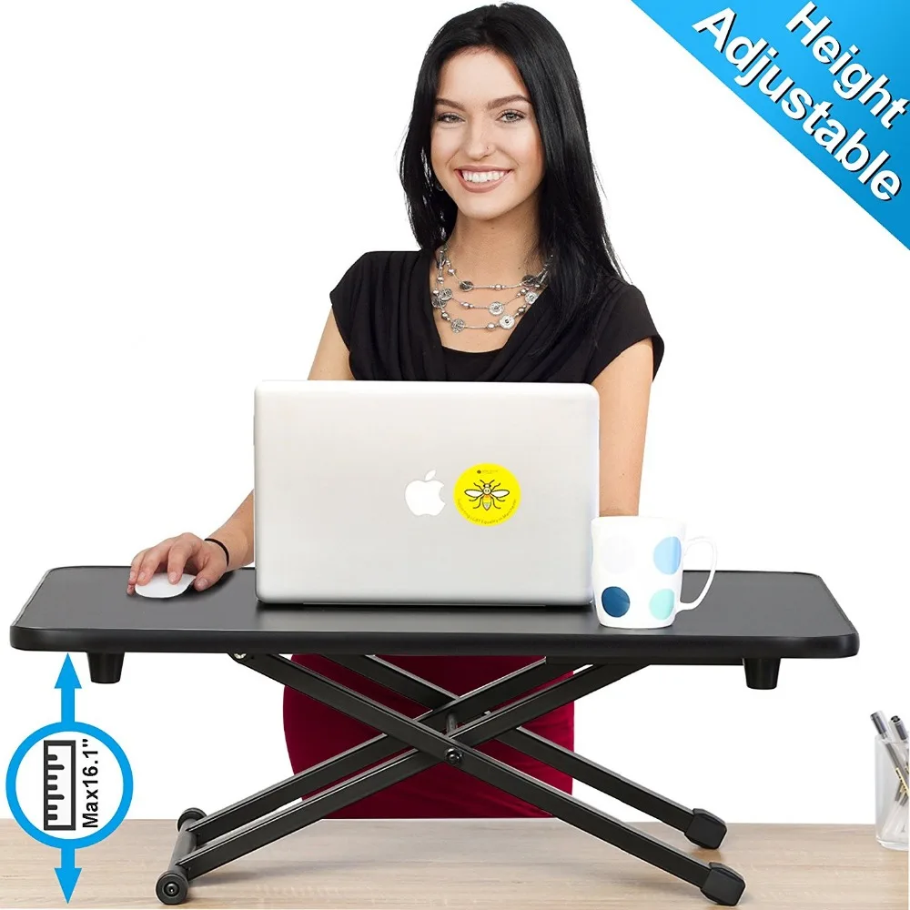 

FITUEYES Standing Desk Height Adjustable Desk Converter Monitor Stand 30in x 20in Workspace, Sit to Stand in Seconds SD108001MB