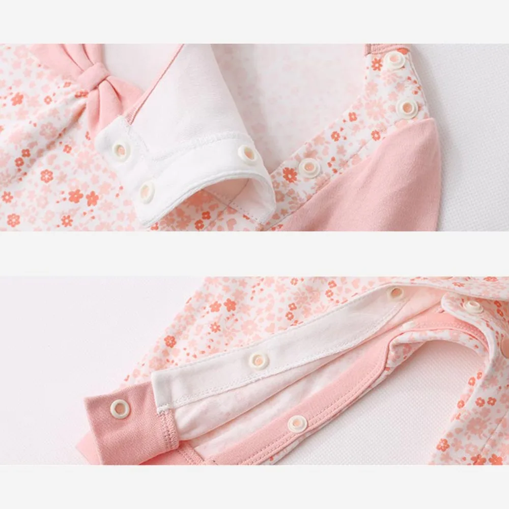 COBROO Одежда для новорожденных девочек Комбинезон для малышей 0 24 месяцев хлопок цветочный розовый для маленьких девочек Комбинезон NY150105