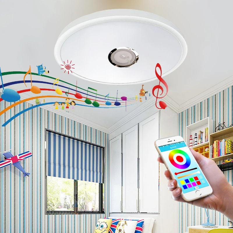 Светодиодный потолочный светильник современная лампа гостиная лампа Поверхностная установка Bluetooth потолочный светильник спальня лампа приложение+ пульт дистанционного управления