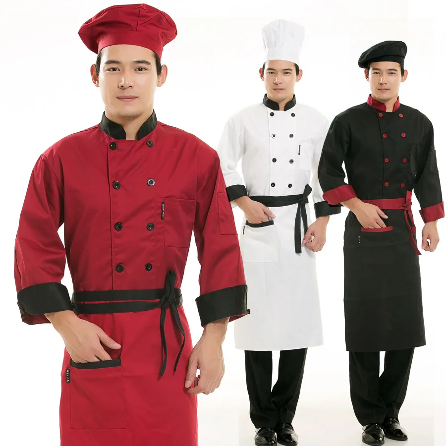 Chef clothing long sleeved autumn/winter restaurant chef uniforms for