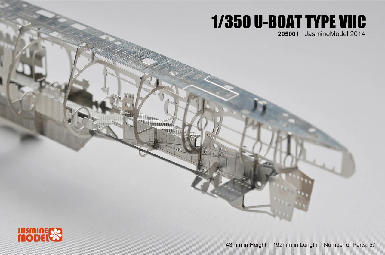 JasmineModel 1/350 Германия масштаб U-BOAT Тип VIIC 3D металлический скелет модель собранная головоломка сложные игрушки очень трудно