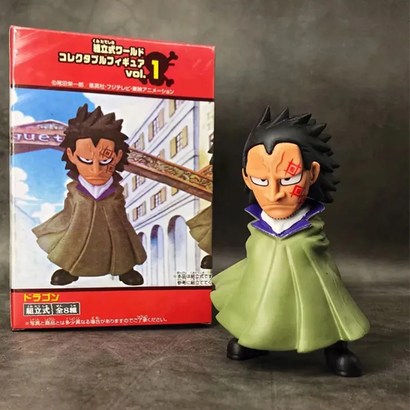 One Piece Monkey D Dragon Mini Action Figure 18 scale painted figure Revolutionary Army Head Dragon PVC figure Toy Brinquedos