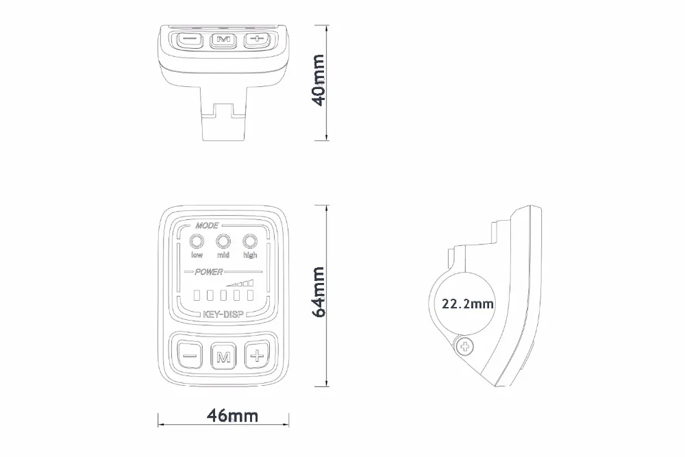 Excellent Bafang LED display  for electric bike bicycle conversion kit bbs01b bbs02b bbs03b bbs-hd conversion kit 8fun 36v 48v motor 2