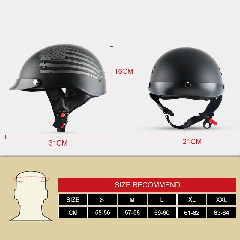 Мотоциклетный шлем TORC классический винтажный в стиле ретро T55.02|helmet dot|torc motorcycle
