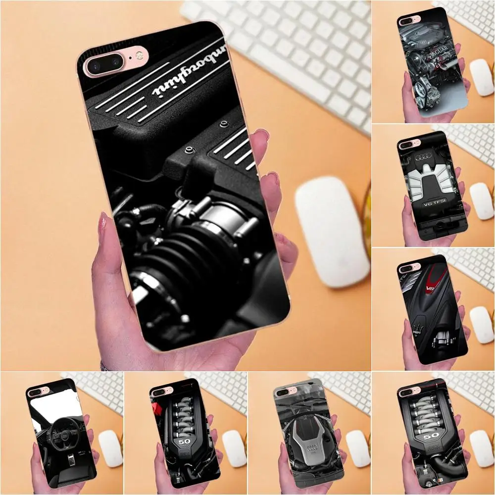 Funda Cat Auto V8 Power Engine Art Diy рисунок ТПУ Для Huawei P8 P9 P10 P20 P30 Mate 7 8 9 10 20 Lite Plus Pro 2017 | Мобильные