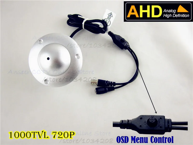 AHD Mini Flying Surveillance Camera Metal Casing 720P 1000TVL AHD