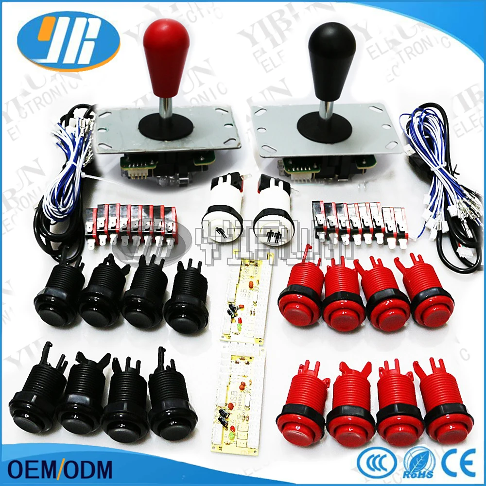 16 Bouton Cable 8 Joystick Cable Zero Delay Arcade Jeux 2 USB Encodeur