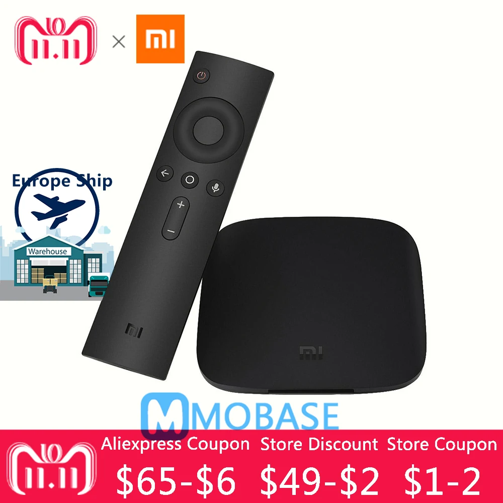 

Xiaomi Mi BOX 3 TV BOX 4K HD 2G 8G Android TV BOX Set-top Box WIFI Remote control With Google Cast Netflix Red Bull Media Player