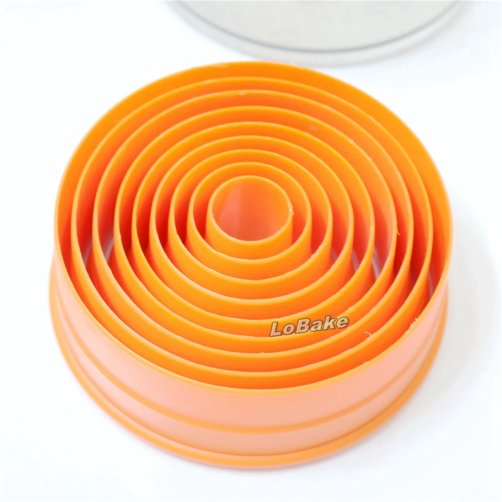 Plat Bord Rond Cercle Forme PP plastique fondant biscuit pâte Cutter Mold