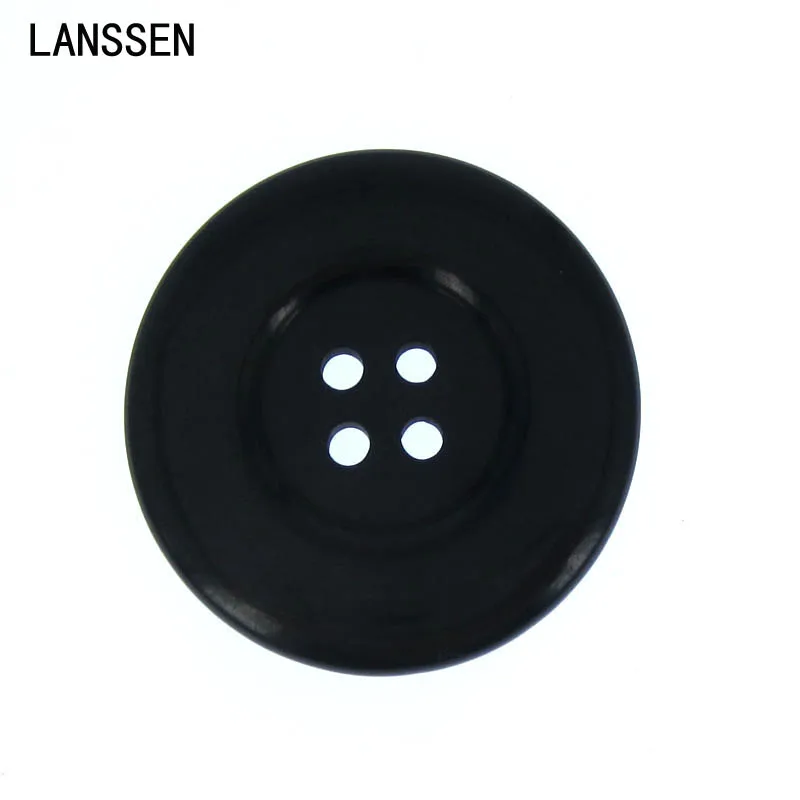 

12pcs 1-1/2" 4-Holes Black Resin Buttons Large Buttons Fit Sewing craft Scrapbooking 38.0mm Buttons