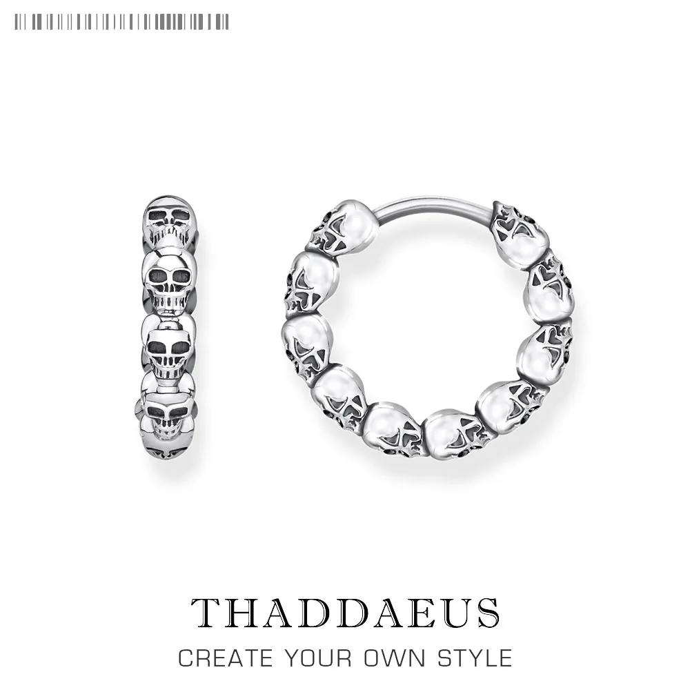 Серьги кольца Creole Skulls, модные ювелирные изделия в стиле панк Томас для женщин и мужчин, подарок Ts из стерлингового серебра 925 пробы, 2019|Серьги-кольца|   | АлиЭкспресс