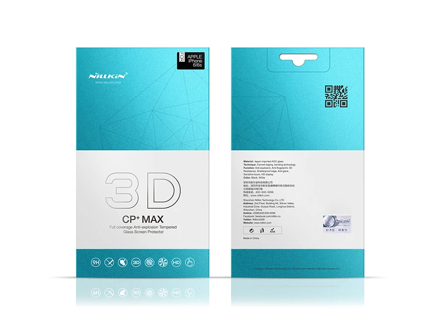Nillkin 3D CP+ MAX полное покрытие из закаленного стекла для iPhone 6 Анти-взрыв Защита экрана для iPhone 6S 4,7 ''6 S Plus 5,5"
