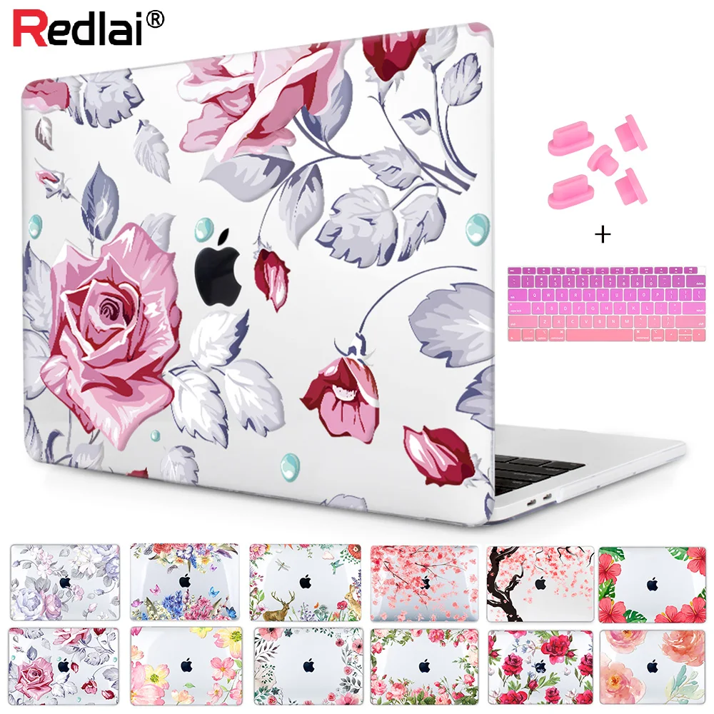 Чехол Redlai для MacBook Air Pro Retina 11 12 13 15 16 дюймов A2141 A2338 2020 A2337 A2179 пластиковый жесткий