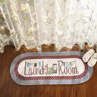 Pastoral Syle Laundry Room Floor Mat Anti-Slip Welcome Door Mat Bedroom/Kitchen Rugs Balcony Foot Mat 50*120cm