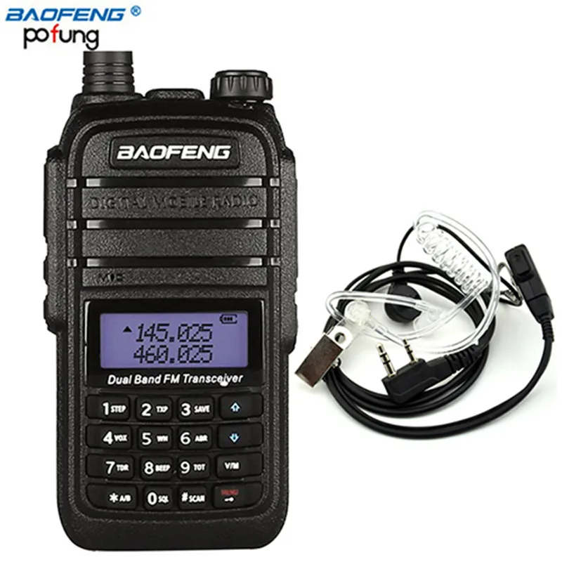 

8W High Power DC7.4V 4800mAh Li-ion Battery 10 km Baofeng UV-B9 Walkie Talkie Dual Band Two Way Radio+ Air Acoustic Tube Headset