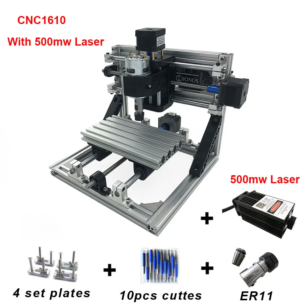 

CNC1610 Diy Mini Laser Engraving Machine Cutting Tools ER11 GRBL 500mw Wood Routers Carving Machine Laser Cutting Router Machine