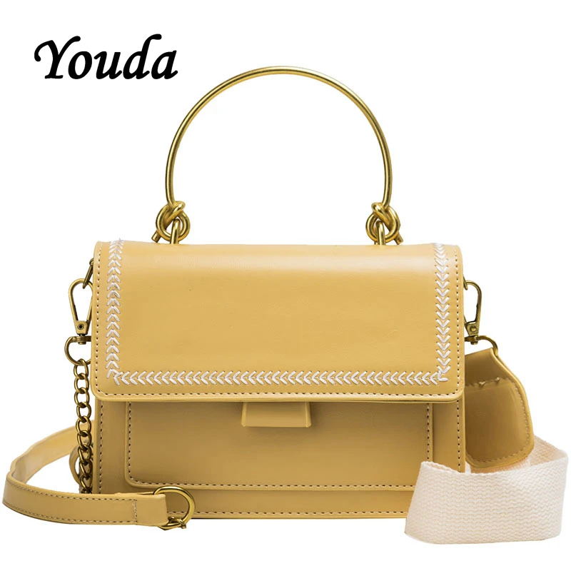 

Youda Summer Fashion Ladies Solid Color Messenger Bag Original Design Mobile Phone Packet Simple Style Flip Cover Shoulder Bags