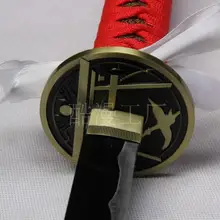 S0465 онлайн игра тукен ранбу тароу Тачи Меч тамэсигири W/Красный ножны 4" античная латунь версия