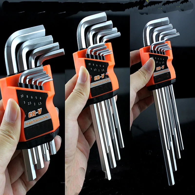 New Arrival 9PCS Durable Reinforced Toughen Metric Flat Ended Hex Allen