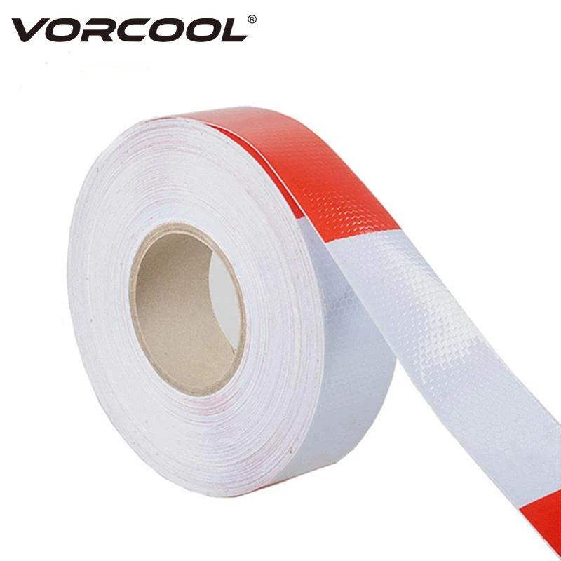 

VORCOOL 5cmx45M Car Reflective Strips Tape Sticker Trailer Conspicuity Safety Warning Reflective Tape for Car Trunk Motor Bike