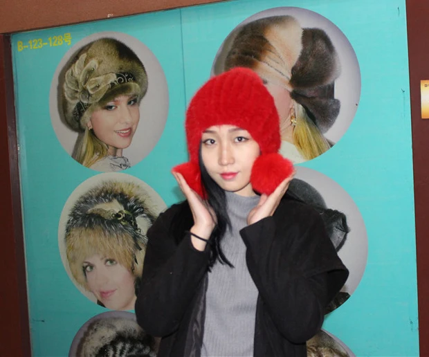 Шапка из норки linhaoshengyue, популярные модели, женская меховая шапка