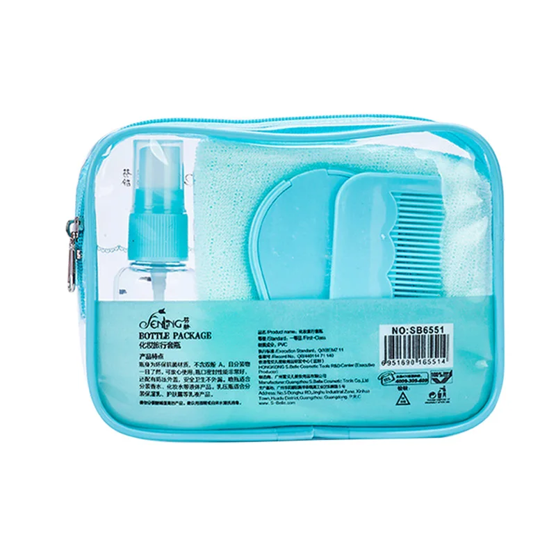 9 шт./компл. макияж спрей наборы бутылок Крем-шампунь емкость для лосьона бутылка полотенце дорожный набор с мешком MV99