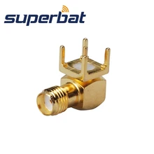 Superbat 10 шт. SMA разъем через отверстие Jack Женский прямоугольная печатная плата крепление короткая версия
