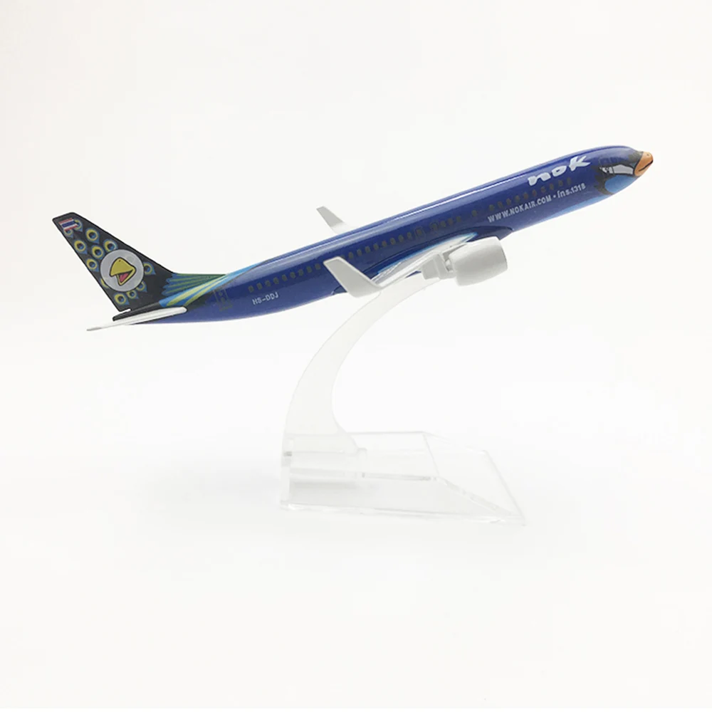 1/400 масштаб самолета Boeing 737 Таиланд Nok Air 16 см СПЛАВ самолет B737 детские игрушки Детский подарок для коллекции - Цвет: Синий